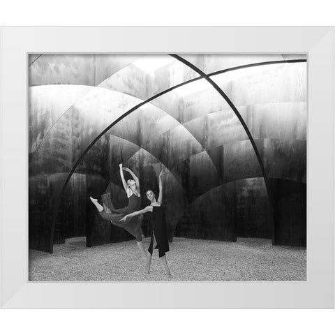 Elegant White Modern Wood Framed Art Print by Gilleman, Monique