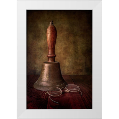 GrandpaS School Bell White Modern Wood Framed Art Print by Berberich, Matthew