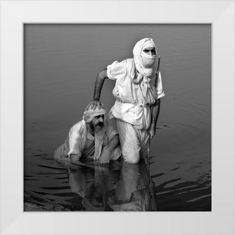 Baptism White Modern Wood Framed Art Print by Fazel, Sima