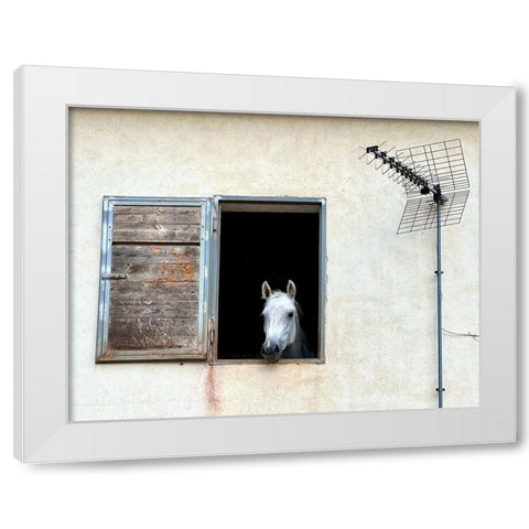 The window White Modern Wood Framed Art Print by Grifantini, Lorenzo