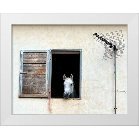 The window White Modern Wood Framed Art Print by Grifantini, Lorenzo