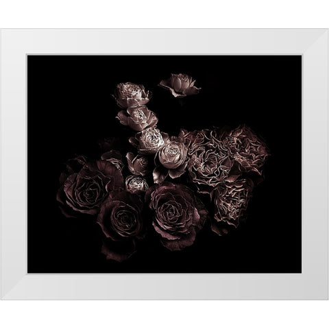 Roses White Modern Wood Framed Art Print by Julie, Angel