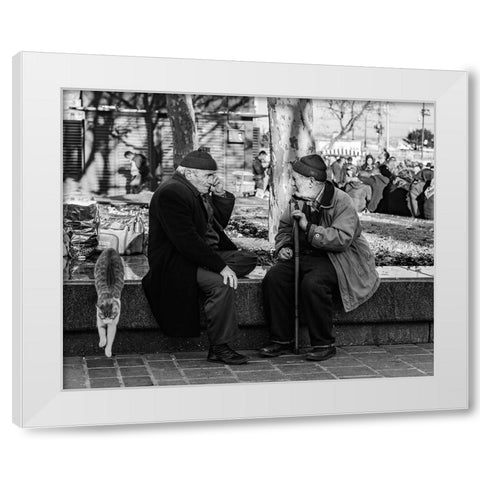 Untitled White Modern Wood Framed Art Print by Ates Kiziltug, Omer