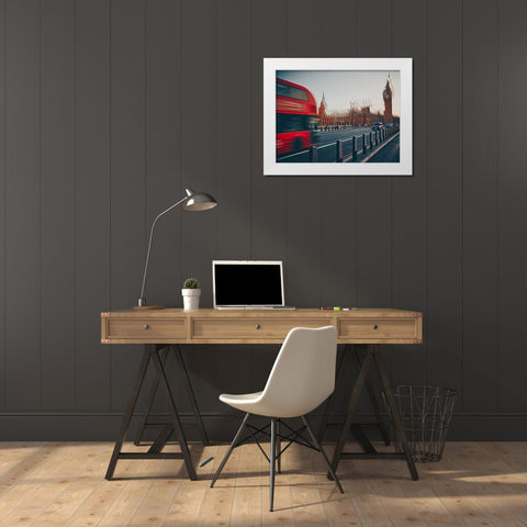 Chaos And Disorder White Modern Wood Framed Art Print by Williams, Stuart