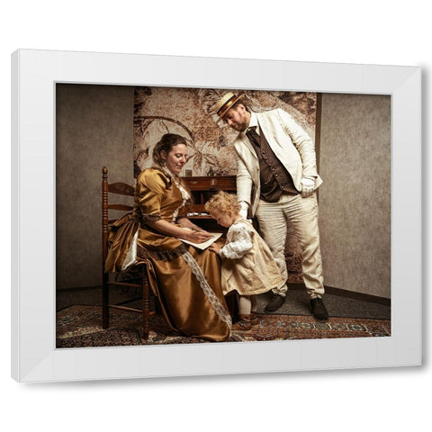 Education In Former Days. White Modern Wood Framed Art Print by Mighorst, Ineke