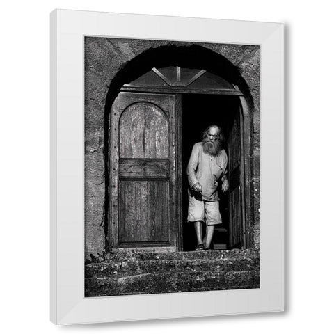 The Timekeeper White Modern Wood Framed Art Print by Benezech, Martine