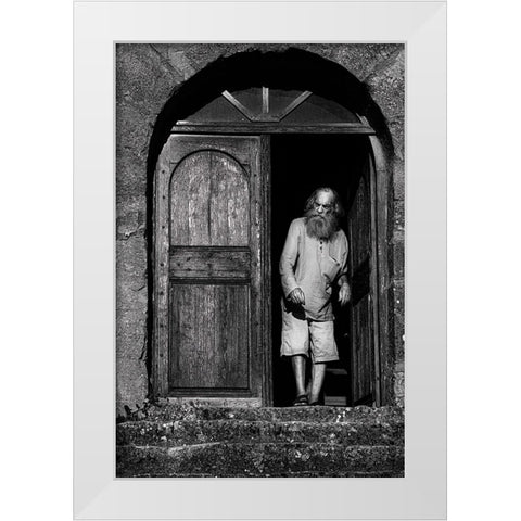 The Timekeeper White Modern Wood Framed Art Print by Benezech, Martine