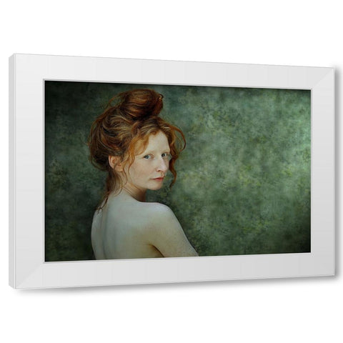 Lucy V White Modern Wood Framed Art Print by Kenp