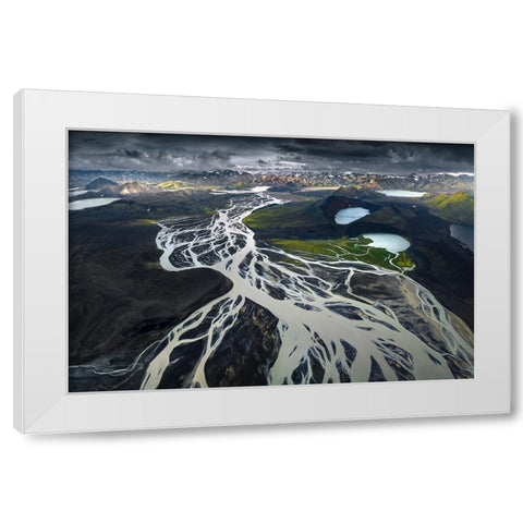 Glacier RIVer White Modern Wood Framed Art Print by Nienartowicz, Karol