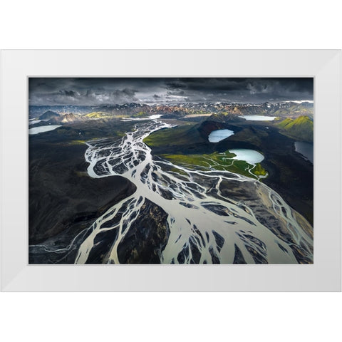 Glacier RIVer White Modern Wood Framed Art Print by Nienartowicz, Karol