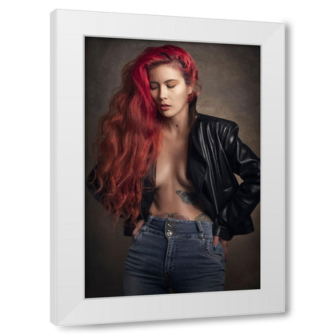 Stronger Than Ever White Modern Wood Framed Art Print by Tejada, Cesar