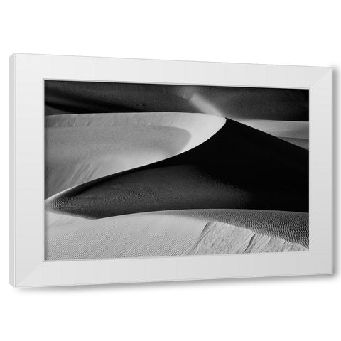 The Art Of Sand And Wind (6) White Modern Wood Framed Art Print by Qiu, Jenny