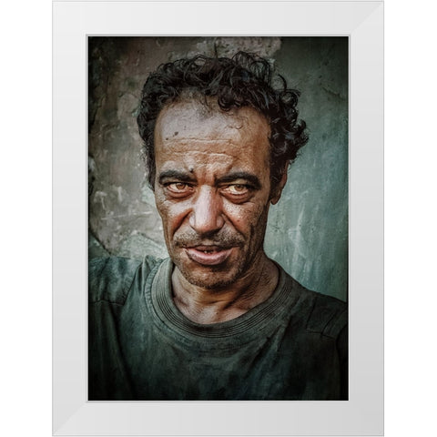 Portrait White Modern Wood Framed Art Print by Elsharma, Yasmin