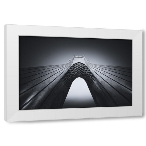 Azadi Tower White Modern Wood Framed Art Print by Tagliarino, Marco