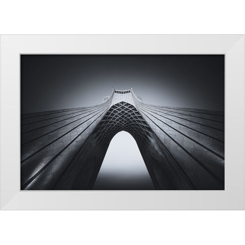 Azadi Tower White Modern Wood Framed Art Print by Tagliarino, Marco