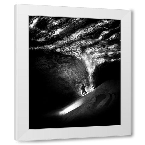 Salt White Modern Wood Framed Art Print by Aurelian