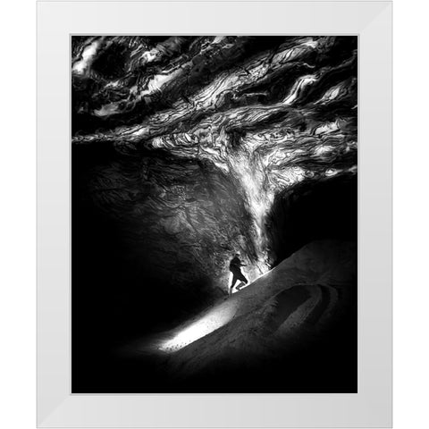 Salt White Modern Wood Framed Art Print by Aurelian