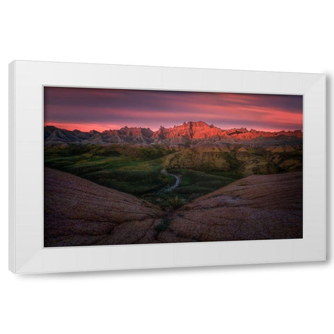 Charming Badlands White Modern Wood Framed Art Print by P., Ruiqing