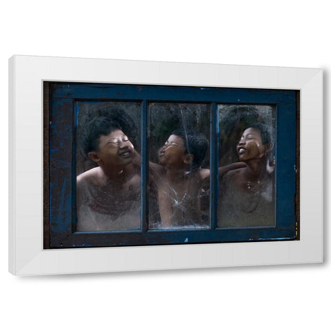 Untitled White Modern Wood Framed Art Print by Suhardjo, Lisdiyanto