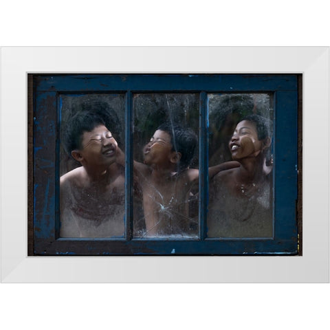 Untitled White Modern Wood Framed Art Print by Suhardjo, Lisdiyanto