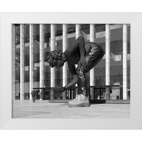 De Reus-En De Menselijke Maat White Modern Wood Framed Art Print by Agterhof, Piet