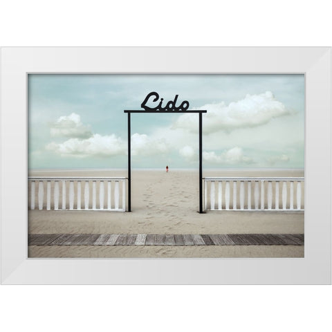 Lido White Modern Wood Framed Art Print by Claes, Gilbert