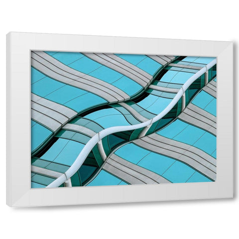 Urban Reflections Abstract White Modern Wood Framed Art Print by Wechsler, Robin