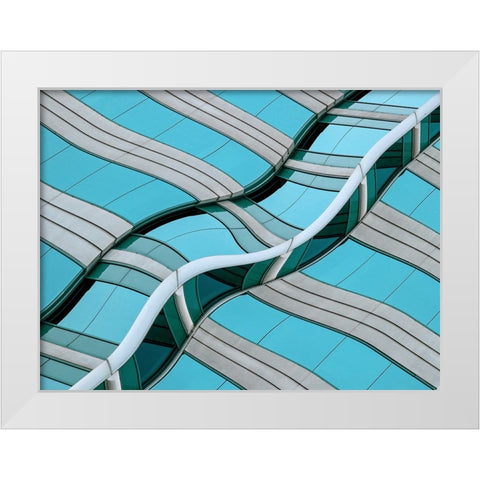 Urban Reflections Abstract White Modern Wood Framed Art Print by Wechsler, Robin