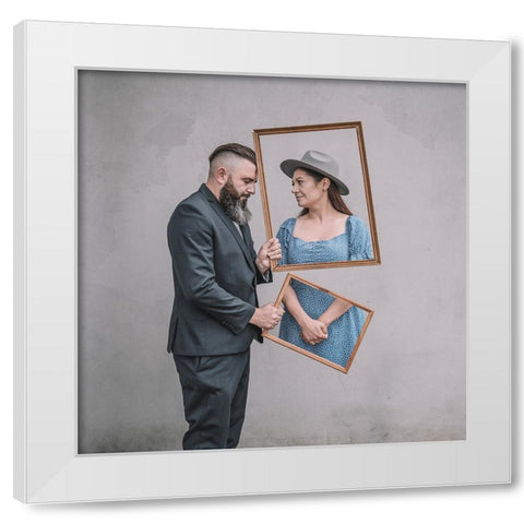 Nostalgia White Modern Wood Framed Art Print by Pietrzak, Lukasz