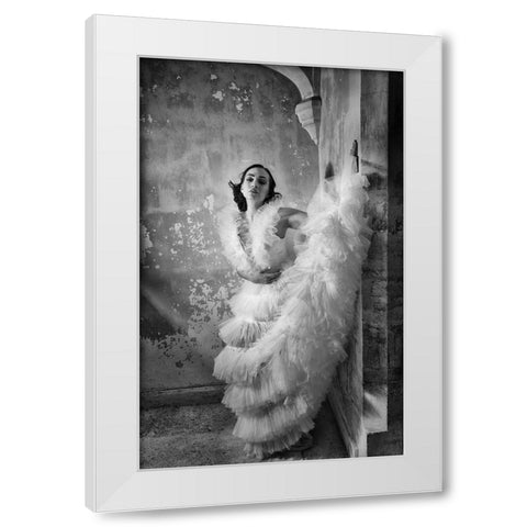 The Hollywood Starlet White Modern Wood Framed Art Print by Dixon, Colin