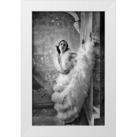 The Hollywood Starlet White Modern Wood Framed Art Print by Dixon, Colin