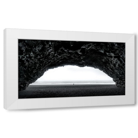 Black Lonely White Modern Wood Framed Art Print by Zhen Yu, James