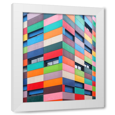 Color Palette White Modern Wood Framed Art Print by Cedron, Mabel