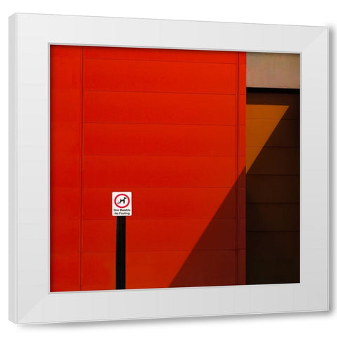 Urban Abstract White Modern Wood Framed Art Print by Schuster, Inge