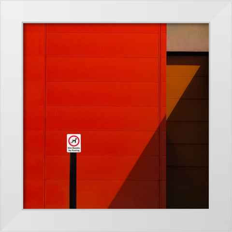 Urban Abstract White Modern Wood Framed Art Print by Schuster, Inge