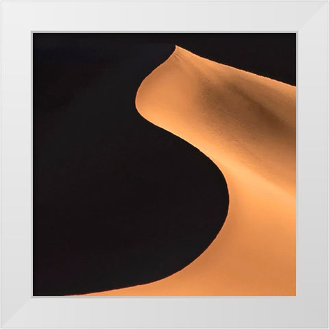 Curve White Modern Wood Framed Art Print by Ji, Shirley