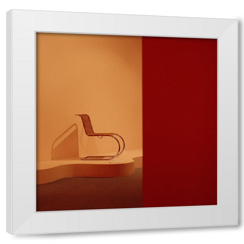 Geometry White Modern Wood Framed Art Print by Guan, Xiaopeng