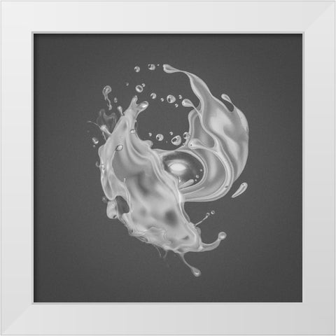 After Earth White Modern Wood Framed Art Print by Rahnama, Barbad