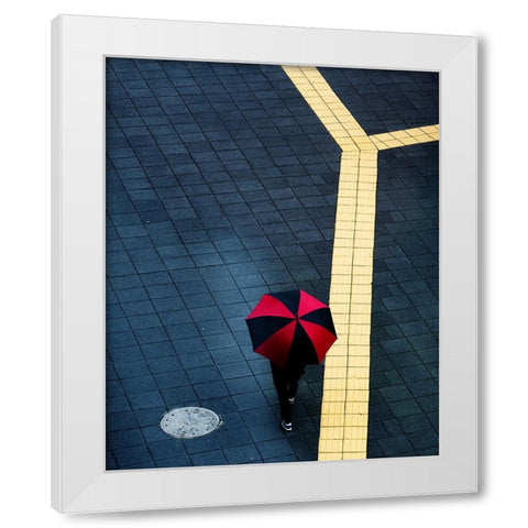 Y White Modern Wood Framed Art Print by Dong Hee, HAN