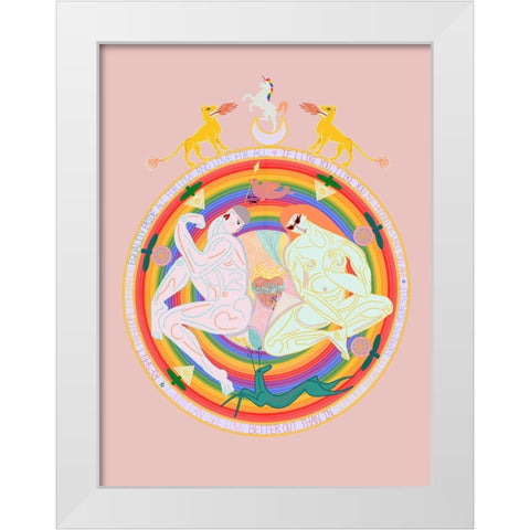 Pride White Modern Wood Framed Art Print by de Jai, Jota