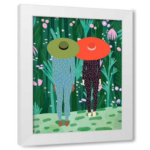 Jungle Pijamas White Modern Wood Framed Art Print by de Jai, Jota