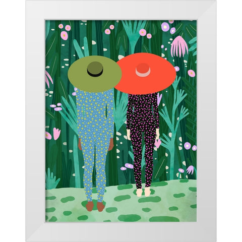 Jungle Pijamas White Modern Wood Framed Art Print by de Jai, Jota
