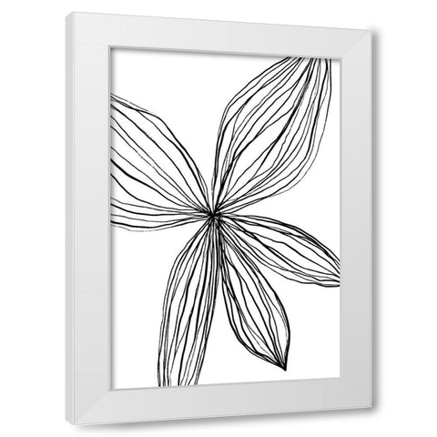 Flowerina 3 White Modern Wood Framed Art Print by uplusmestudio