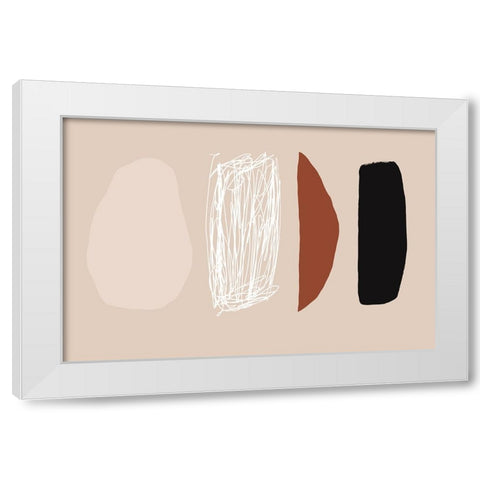 Trying to fit in White Modern Wood Framed Art Print by uplusmestudio