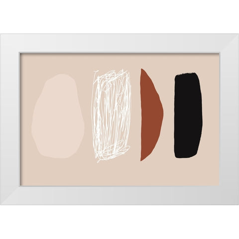Trying to fit in White Modern Wood Framed Art Print by uplusmestudio