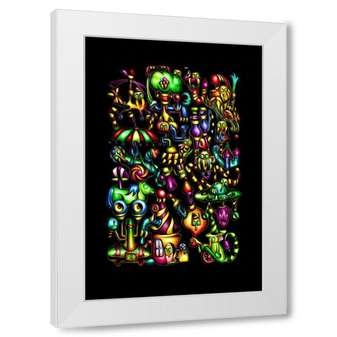 Sleepless Nights No. 9 White Modern Wood Framed Art Print by Kulik, Rafal