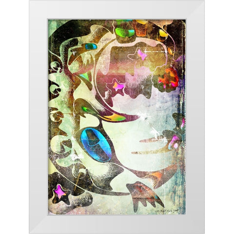 The moon charms at night White Modern Wood Framed Art Print by Kulik, Rafal