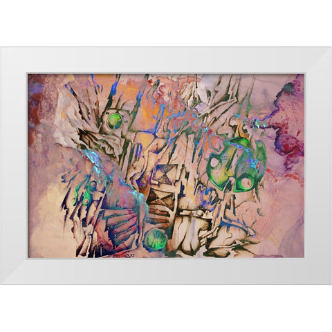 The night composition White Modern Wood Framed Art Print by Kulik, Rafal