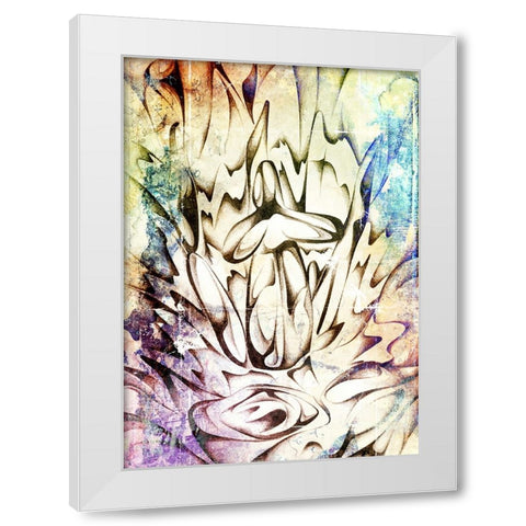 The blow flower art White Modern Wood Framed Art Print by Kulik, Rafal