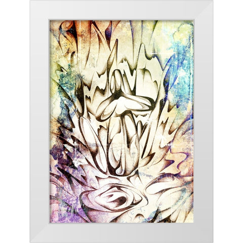 The blow flower art White Modern Wood Framed Art Print by Kulik, Rafal